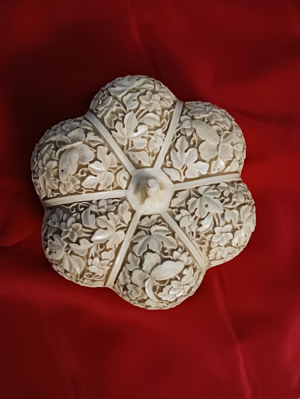 Vintage Ornate Carved Floral Decorative Jewery Box By Ivory Colony